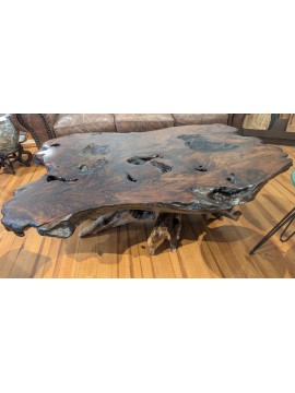 old growth redwood table